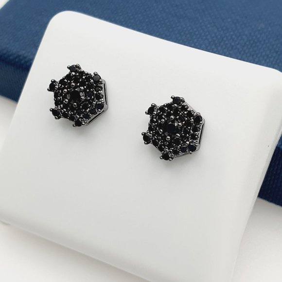 - "925 Sterling Silver Plated CZ Earrings, INUS1BR181 - Picture 2 of 9